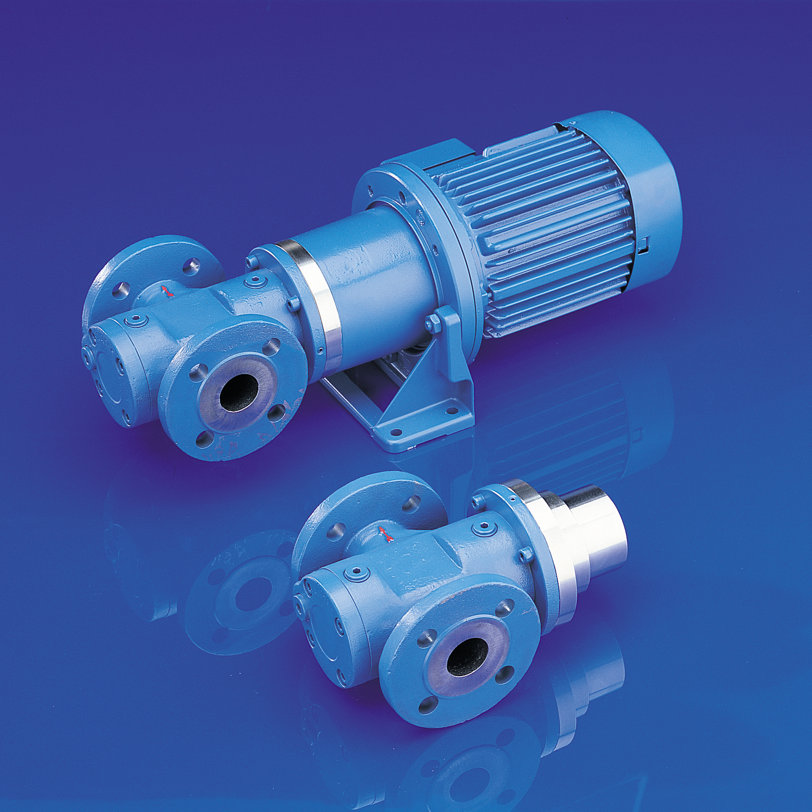 Screw pumps with magnetic coupling