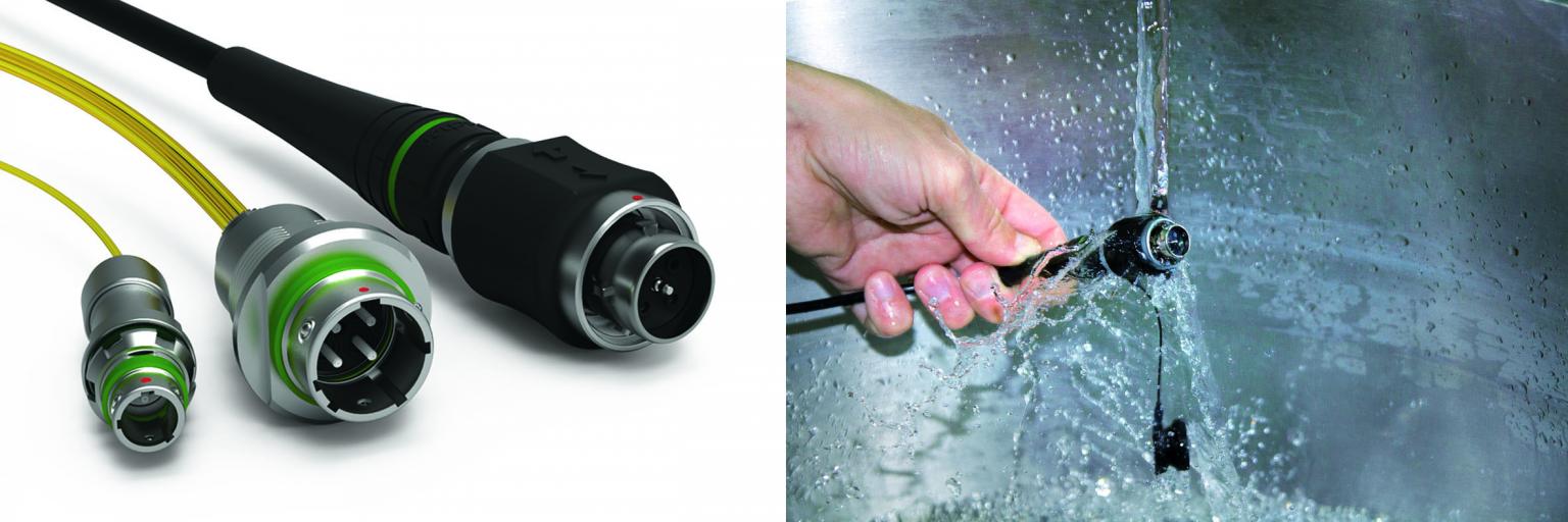 Fischer Connectors’ optical connectivity solutions are also rugged: IP68 sealing easy use, cleaning and maintenance.